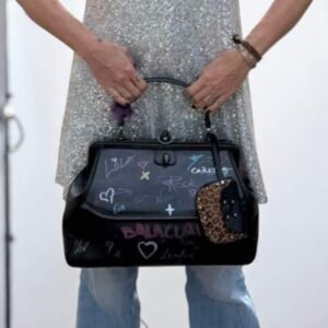 Alternative view of VINTAGE ΔΕΡΜΑΤΙΝΗ ΤΣΑΝΤΑ (made by HIPPIELOVEva)